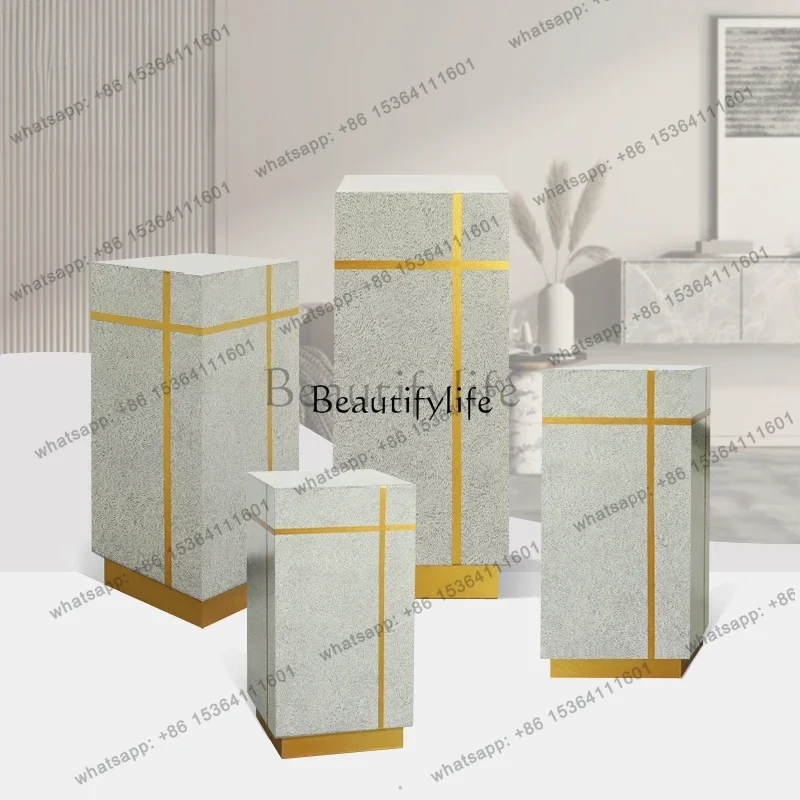 

FG43-Living room, modern light luxury edge, a few corners, hotel exhibition hall, sculpture ornament display stand
