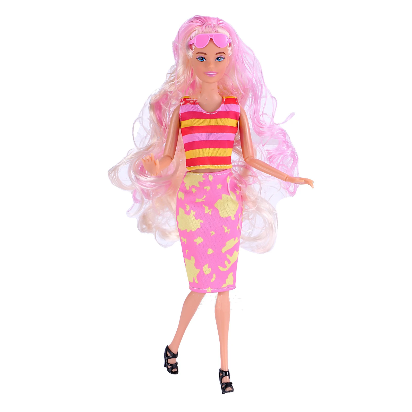 Bela maquiagem supermodelo boneca 1/6 moda boneca 30cm meninas brinquedos vestir-se conjuntos multi-articular móvel crianças brincar de casa brinquedo