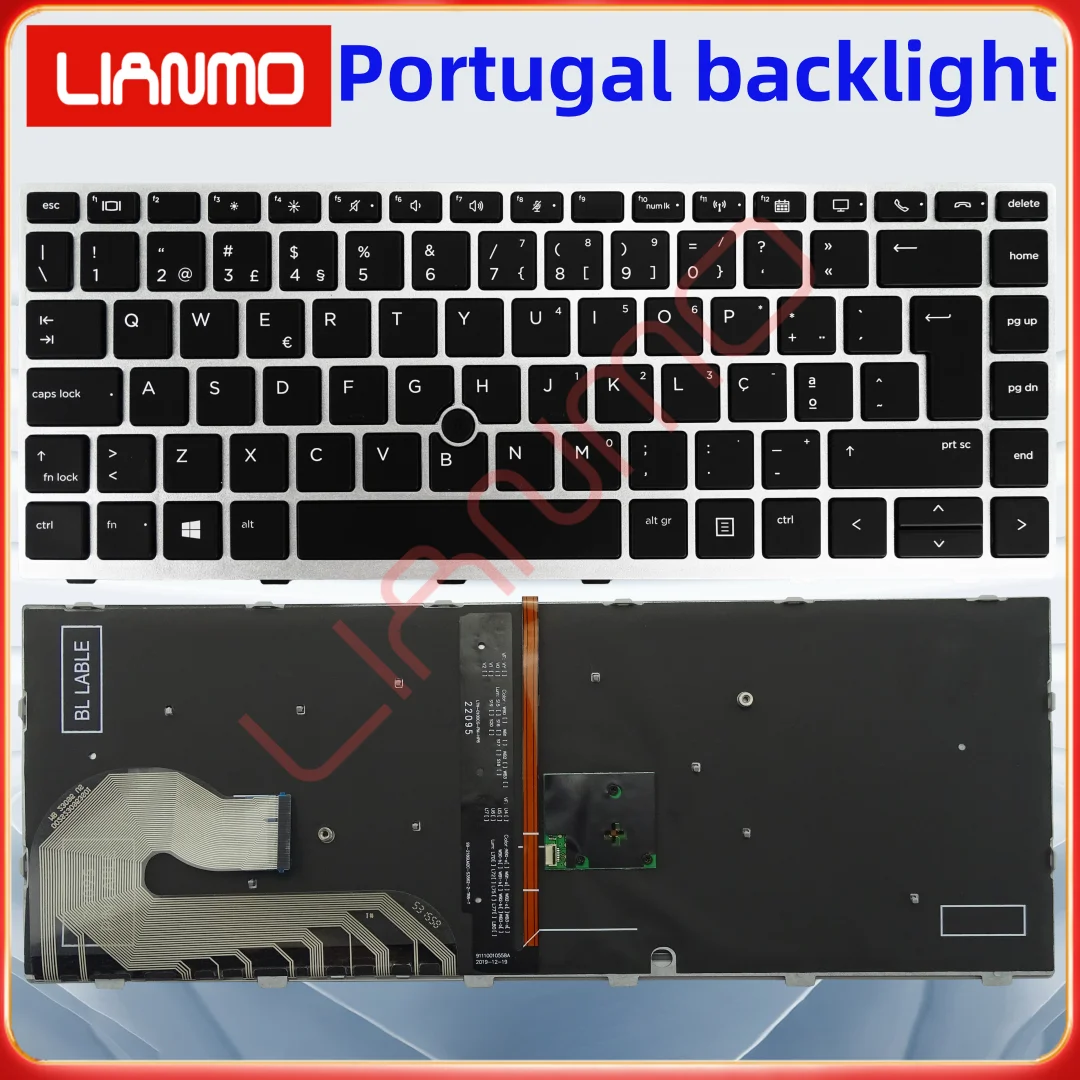 โปรตุเกสคีย์บอร์ดเหมาะสําหรับ HP EliteBook 840 G5 846 G5 745 840 G6 14u G5 L14379-001 L14377-DH1
