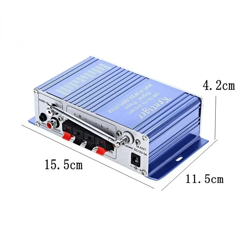 HY-502S i Bluetooth 5.0 Power Amplifier Support Lossless FLAC\WAV\APE Music Format USB SD FM Radio Function With Remote Control