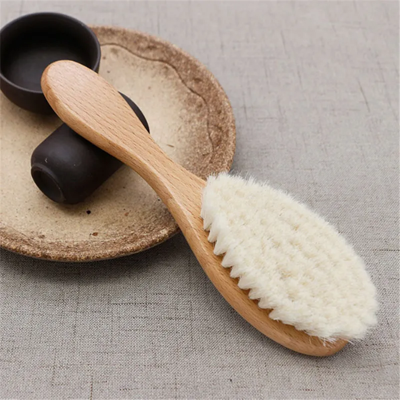 

New Soft Beard Face Wash Brush Wooden Hand Hair Cutting Hairdressing Styling Salon Hair Collar Cleaning Cloth Salon Tool