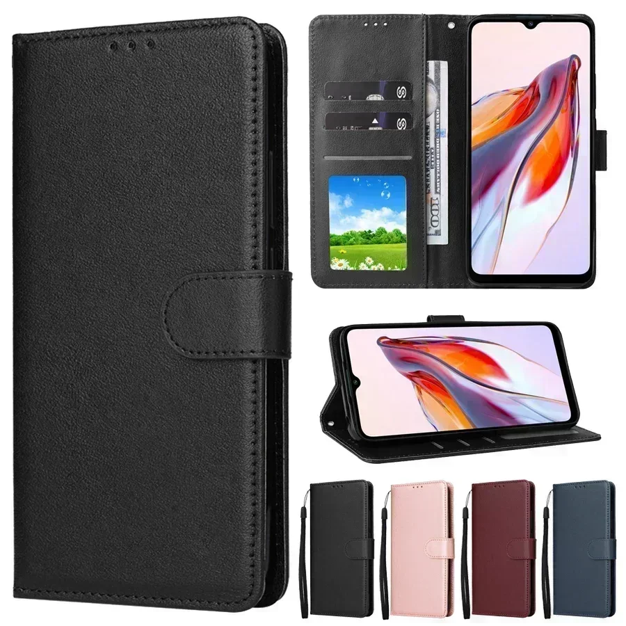 

Wallet Card Slot Stand Magnetic Flip Leather Case For Xiaomi Redmi 13C 12 12C 10 10C 9 9A 9C 9T Poco X6 C65 M6 Pro X5 M5s 13T