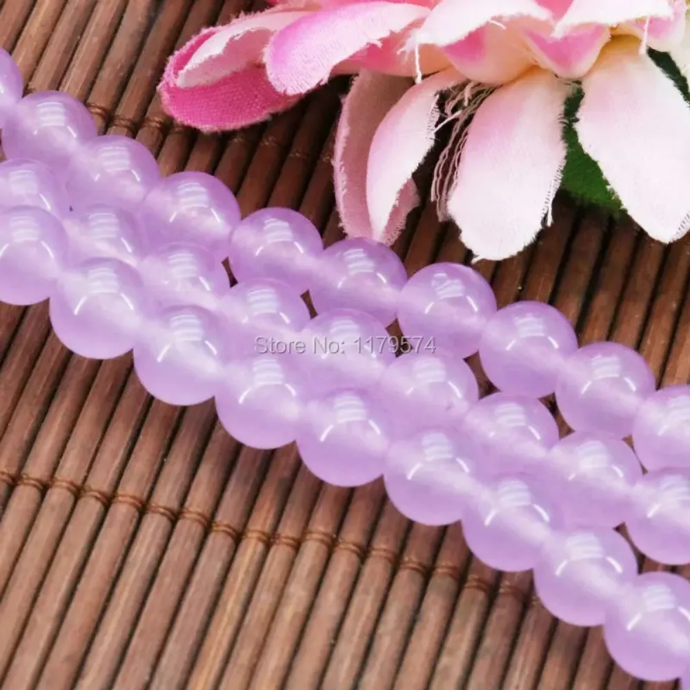 8mm Hot Sale Purple Mauve Alexandrite Accessories Crafts Loose Round Beads Gems Stone Jewelry Making Design 15inch Women Gifts