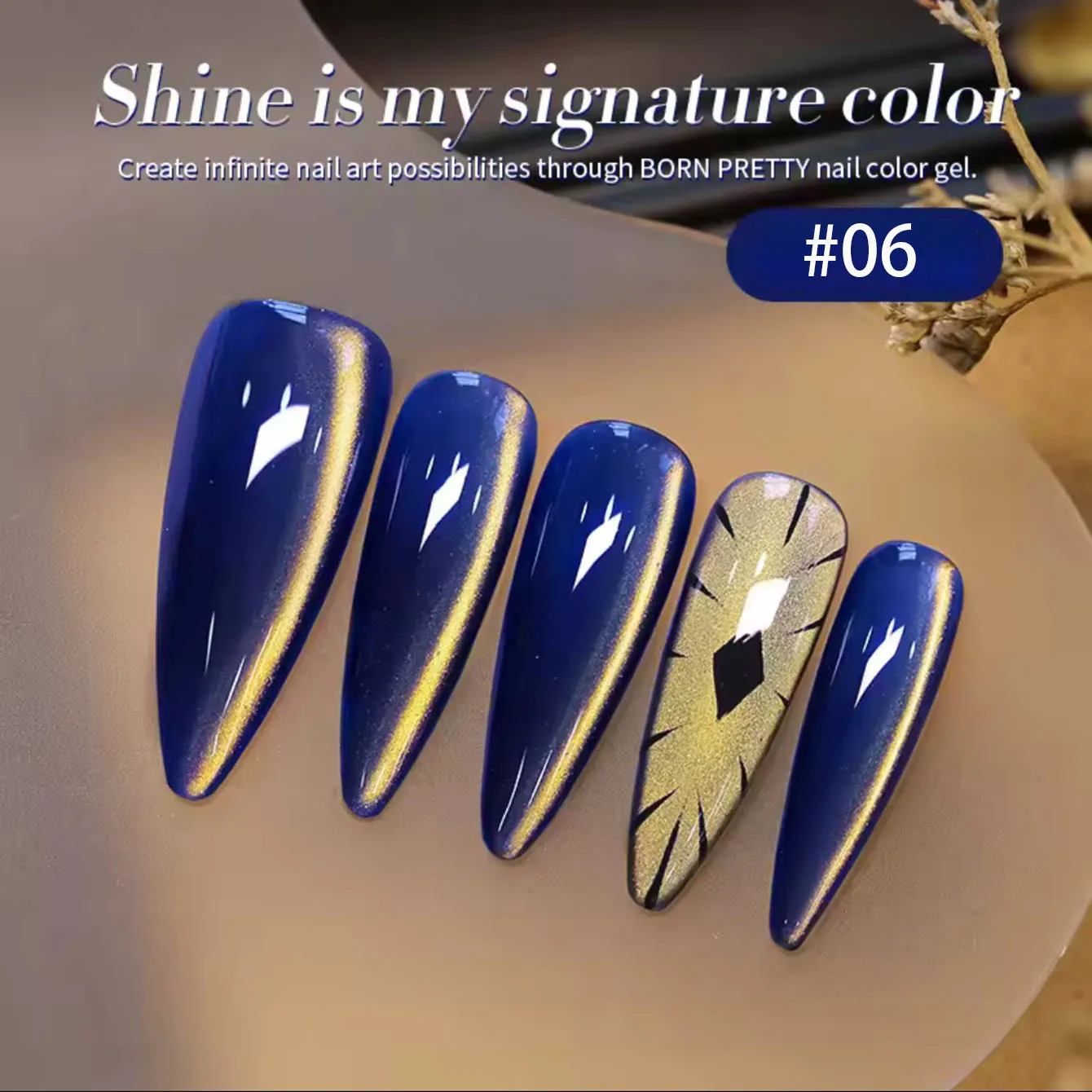 10ML 1PCS Oro Azzurro Gatto Eye Colla per unghie 2025 Nuovo stile sbiancante Unghie dorate Unghie di Natale Unghie a luce UV Forniture per unghie