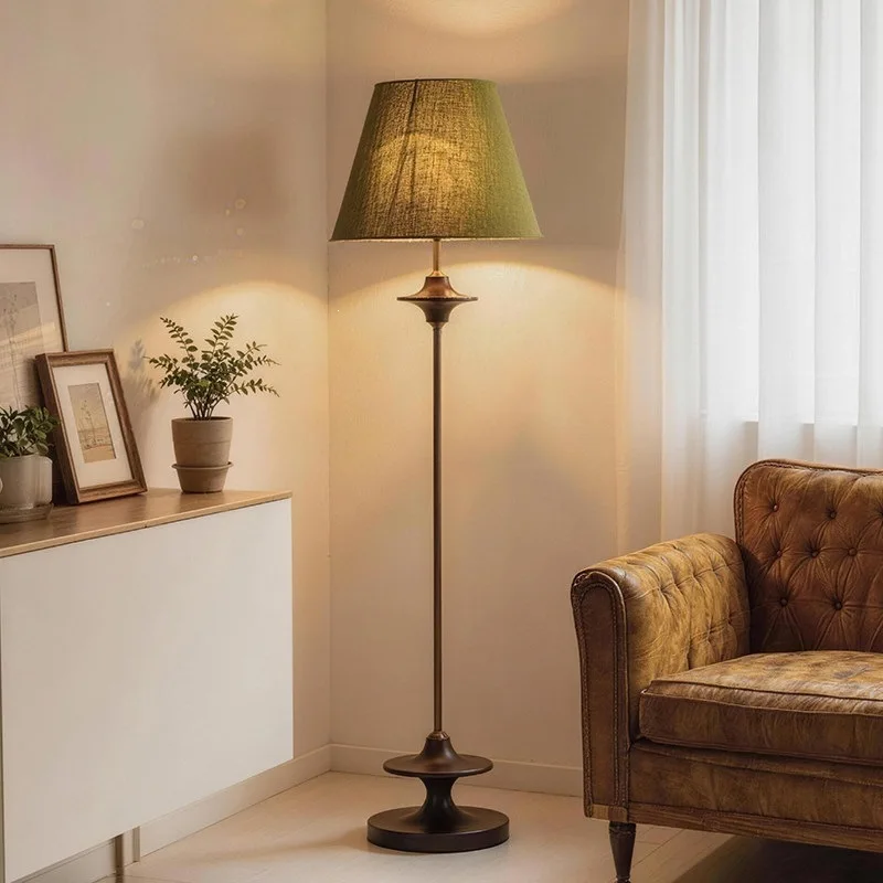 Japanese Wabi Sabi Floor Lamps Textile Crafts Lampshade LED Standing Light Living Room Sofa Bedroom Embellish Lighting Fixtures