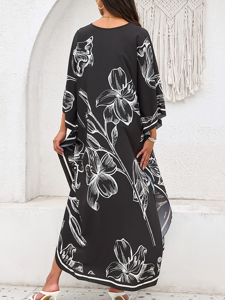 Women Boho Floral Kaftan Beach - Cover Up Kaftan recension och pris