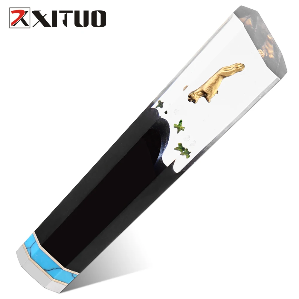 

Octagonal Knife Handle Black&Transparent Resin,Factory Customized DIY Knife Making Accessory For Chef Knife Sashimi Knife
