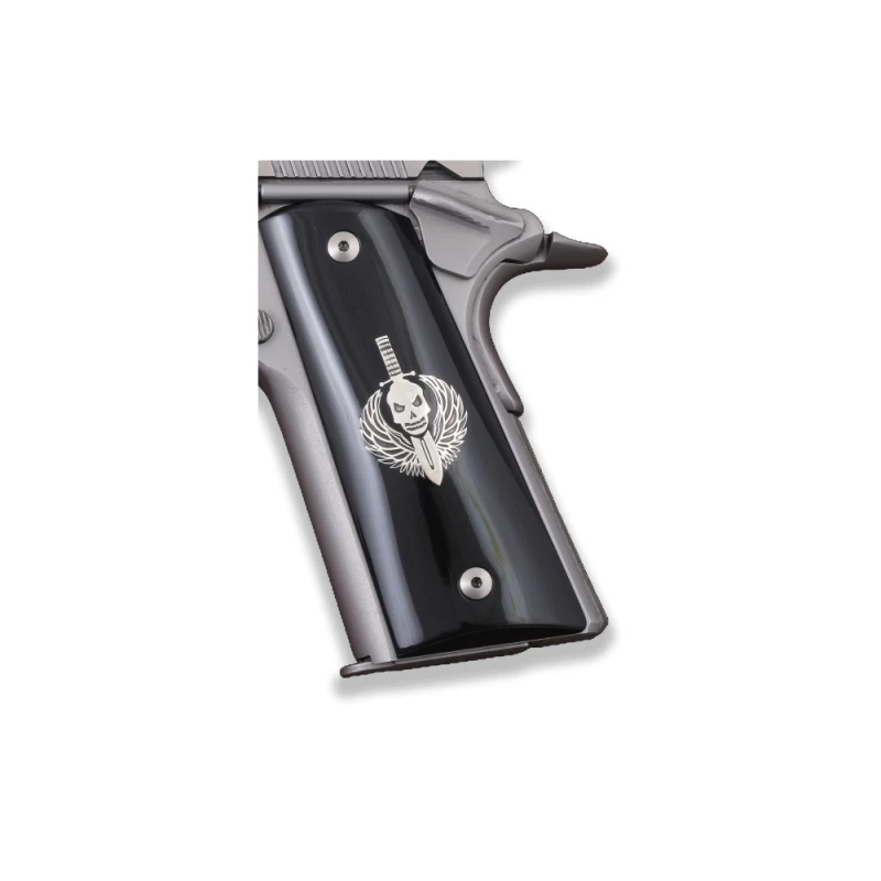 KSD Brand Colt 1911 FIT Model Compatible Black Acrylic Grips