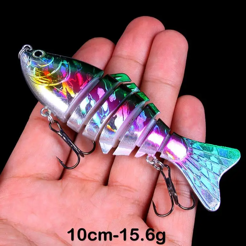 10cm 15.6g Sinking Wobblers 7 Segments Pesca Fishing Lures Multi Jointed Swimbait Hard Bait Fishing Tackle Bass Isca Crankbait