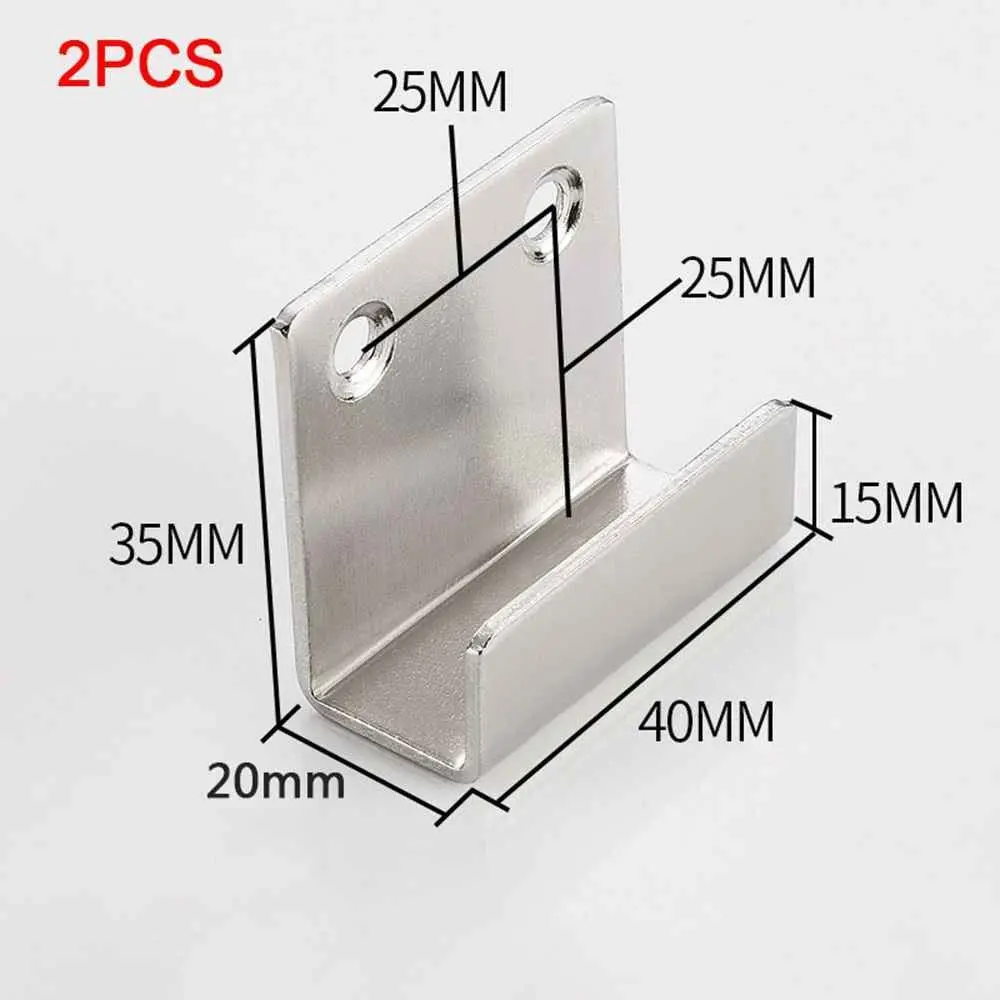 2Pcs Hook accessories U shape Mirror Support Hanging Code Hanging Tile Bracket Wall Fixing Clip Display Buckle Corner