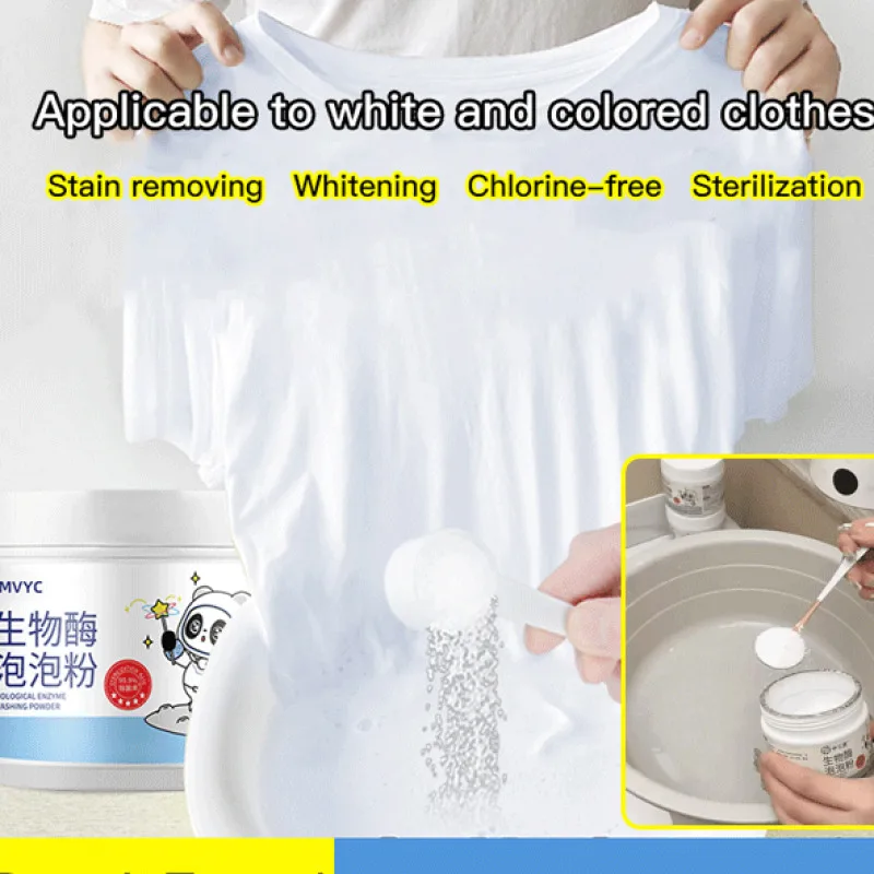 Biological enzyme washing powder Oxygenated Stain Remover Clothes Cleaner Bubble Powder Stain Remover Clothes Cleaner