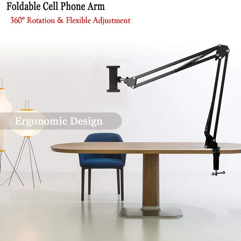 Metal Desktop Stand Long Arm Tablet Stand Bed Desktop Lazy Bracket Support  Smartphone Holder Microphone Boom
