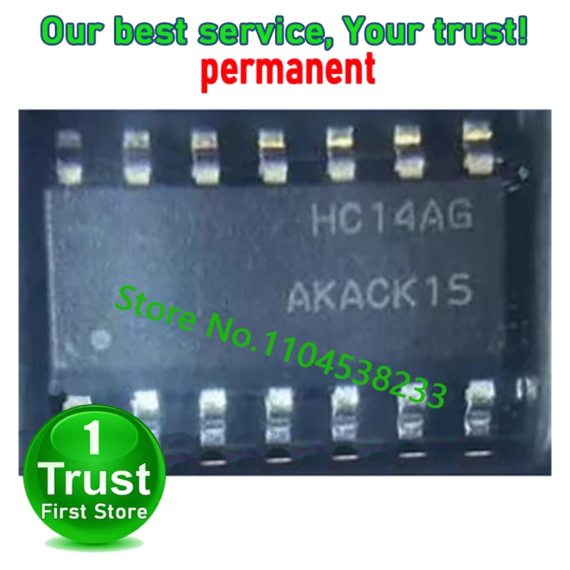 10PCS/LOT  MC74HC14ADR2G 74HC14A HC14A HC14AG SOP14   Trust First   in stock