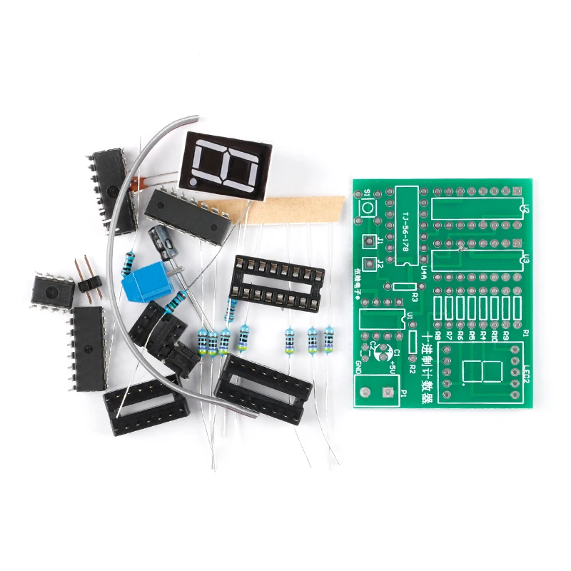 5Pcs/1pc Decimal Counter Electronic Assembly Practical Training Kit DIY Counter Components Project-Based Learning