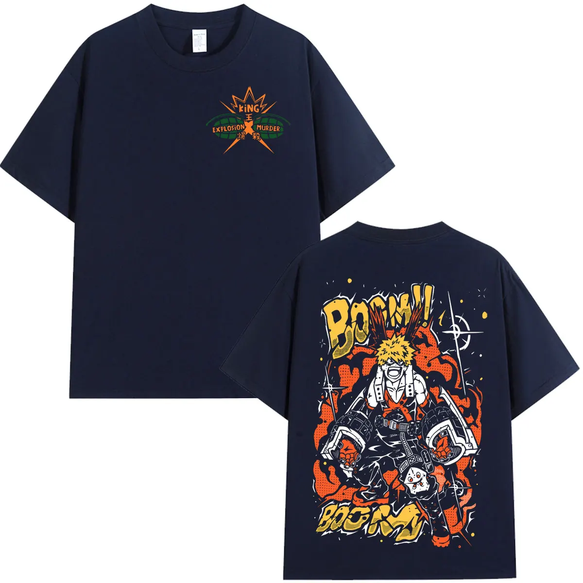 Anime My Hero Academia Bakugou Katsuki T Shirts Men's Women Clothing Fashion Casual Short Sleeve Oversized T-shirts Streetwear