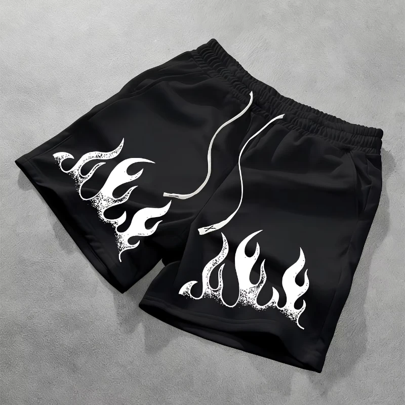 

Летние повседневные спортивные шорты для мужчин с принтом в виде букв и завязками на талии