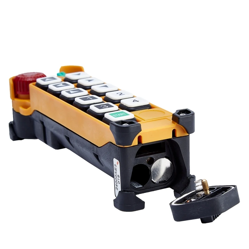 Wireless Radio Remote Control F24-10S Telecontrol Overhead 10 Single Pushbuttons Transmitter  with EMS Rotary switch
