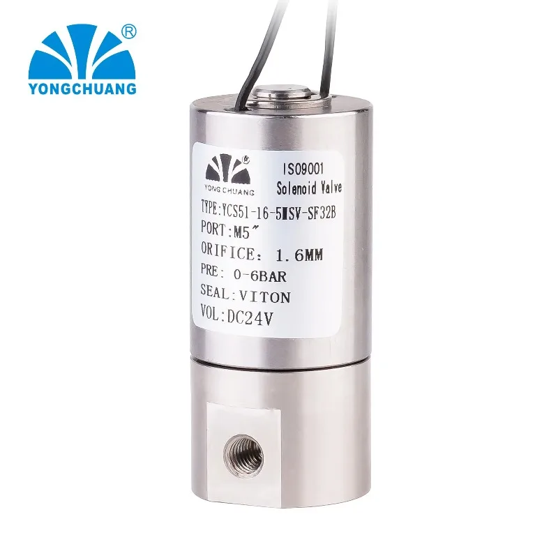 YCS51 Direct-Acting 2-Position 2-Way Solenoid Valve, for Analytical Instruments, Precision Fluid On-Off Control