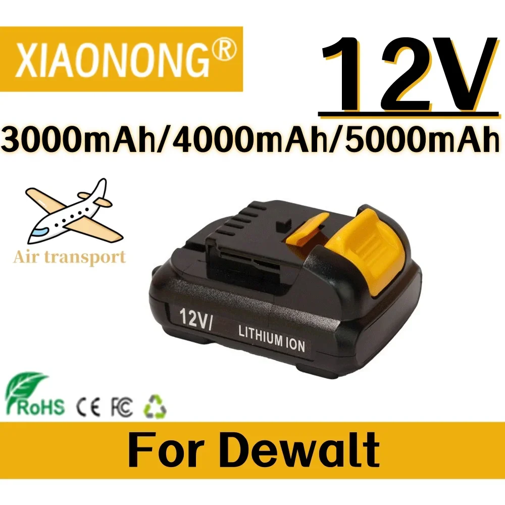 

12V 3000/4000/5000mAh Battery for Dewalt DCB120 DCB127 DCB121 DCB100 DCB101 DCD700 Lithium-ion Rechargeable Tools Batteries