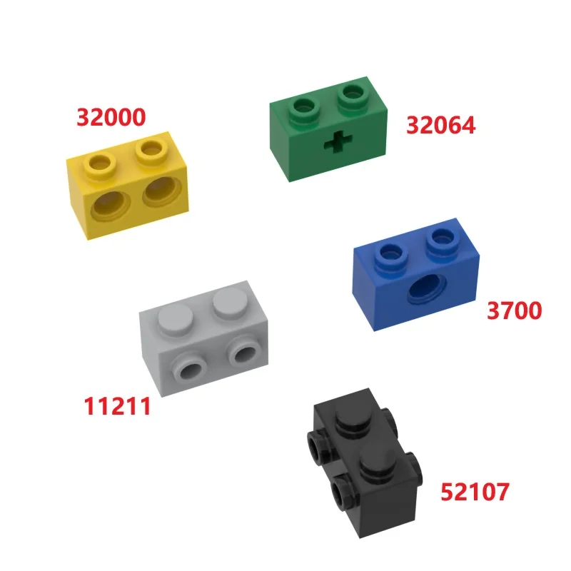 

10 шт. MOC 3700 52107 32064 32000 11211 1x2 с отверстием, комплект строительных блоков, высокотехнологичный разъем, домашние кирпичи, развивающие игрушки «сделай сам»