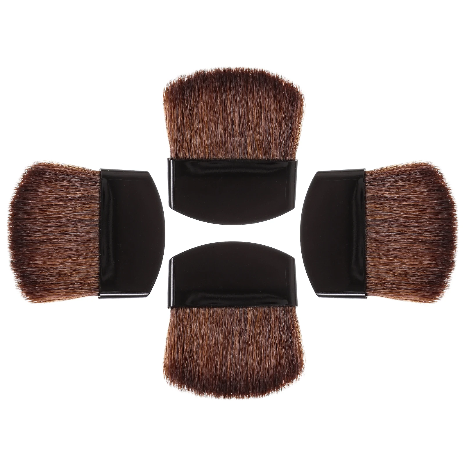 4Pcs Brush Set Light Weight Skin Friendly Blush Powder Face Makeup Tools for Women Easy Grip Portable Design