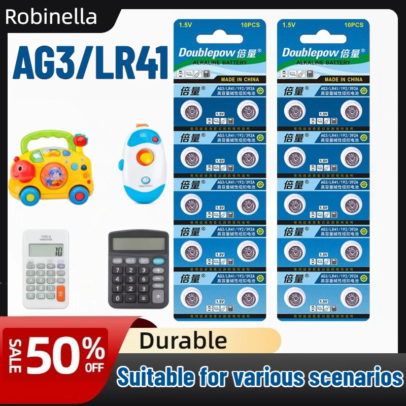 LR41 AG3 1.5V Button Cell 2-10PCS Wholesale Price for Watch Calculator Toy Remote Control Keychain Watch Batteries