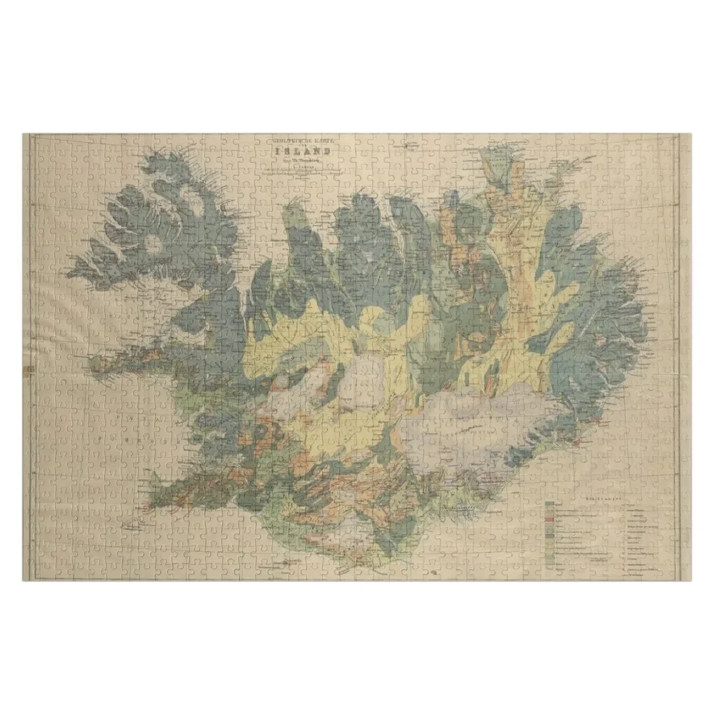 

Vintage Geological Map of Iceland (1906) Jigsaw Puzzle Personalized Photo Gift Picture Puzzle