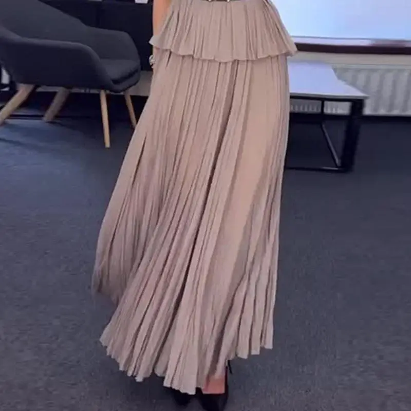 

Summer Skirt Set Women's Fashion V-neck Sleeveless Pleated Waist-cinching Cross-border Style Three-piece Casual Winter Collec...