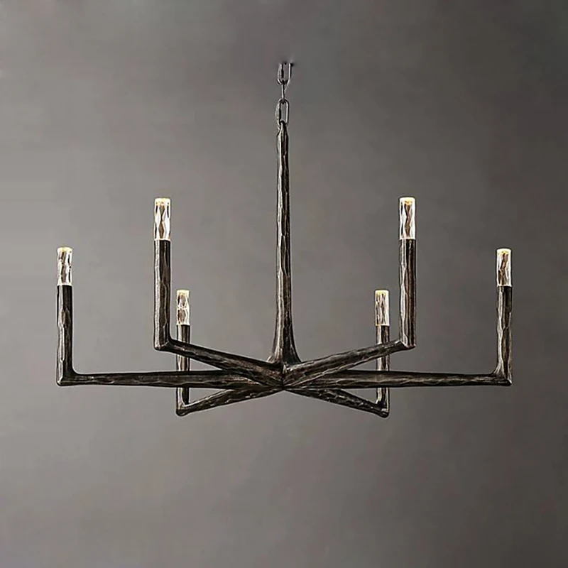 

Scandinavian LED Gold Celluloid Full Copper Chandelier with Crystal Lustre for Living Room, Dining Room Lamp Dimmable