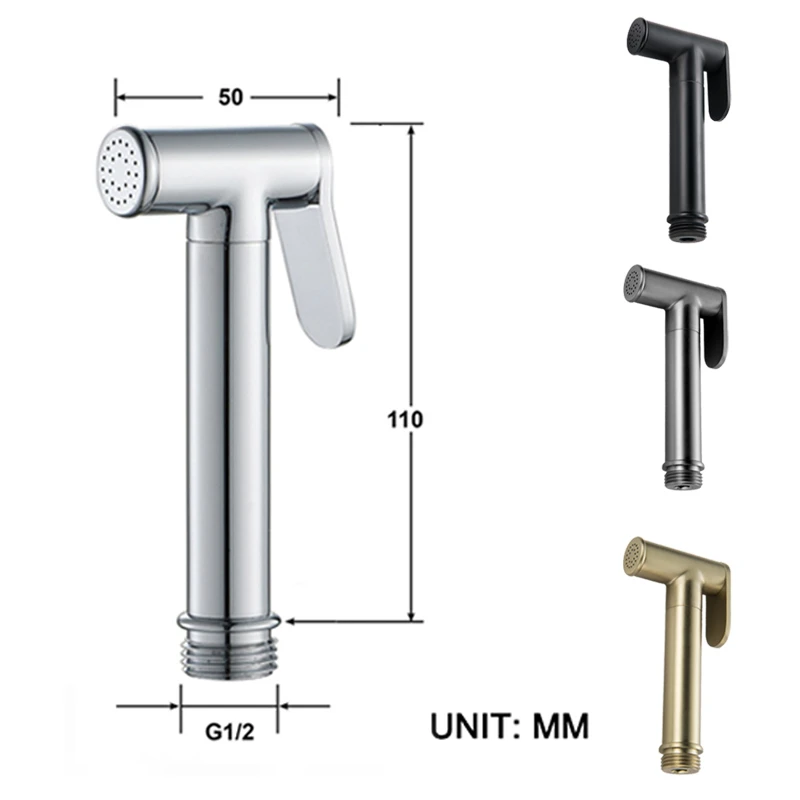 Brass Bathroom Shower Bidet Shower Head Integrated Double Outlet Angle Valve Bathroom Accessories Bidet Toilet Set