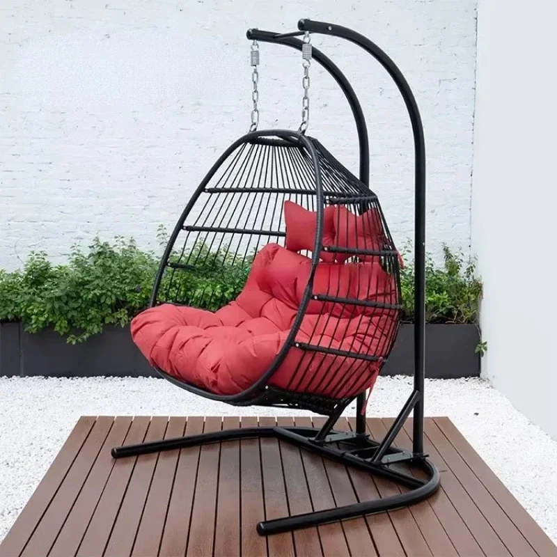 Double Seat Swing Chair Foldable Patio Swings Egg Chair for Outdoor Hotel Balcony Furniture Hot sales