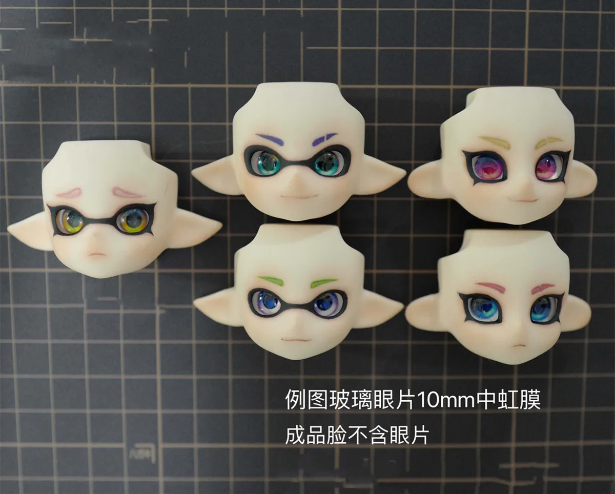 Handmade OB11 GSC Faceplates Blank Face Water Sticker Face Octopus Face Shell Make Up BJD Doll Accessories Game Anime Toy Kids