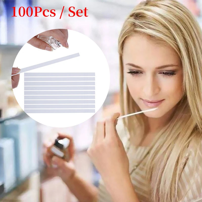 

100pcs/lot Aromatherapy Fragrance Perfume Essential Oils Test Tester Paper Strips 5 STYLES