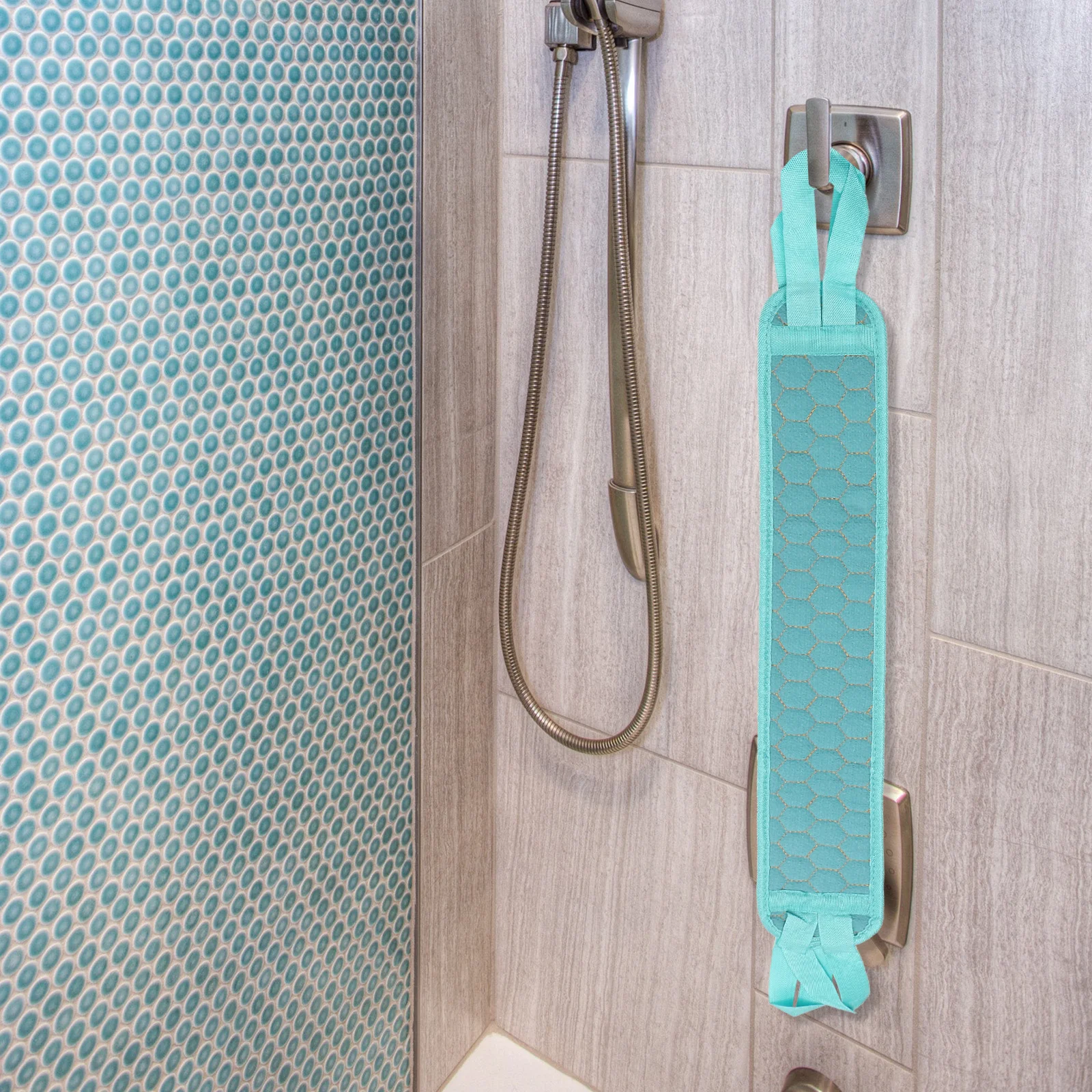 

1Pcs Premium Long Back Rub Strip Exfoliating Bath Towel with Dual Handles Deep Cleansing Body Scrub for Back Neck Shoulders