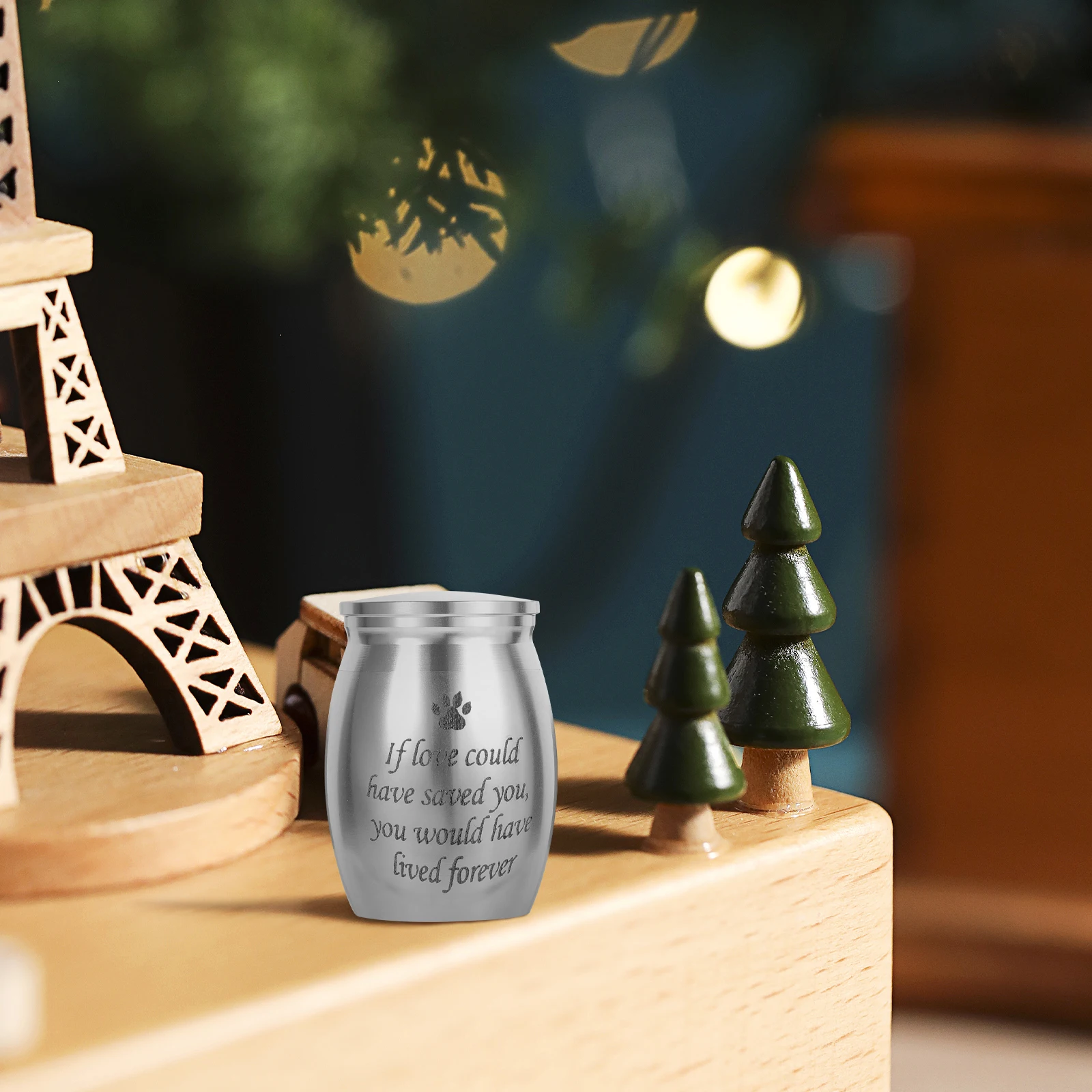 

Pet Urn Silver Mini Ashes Keepsake Corrosion Resistant Sealed Lid Funeral Memorials Urns For Dogs Dog Cat Storage