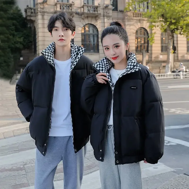 الوقوف طوق بلون سترة رجل معطف الشتاء القصير للرجال الجدة في الملابس الجمالية الرخيصة تقدم عروض خمر جديدة دافئة على #3