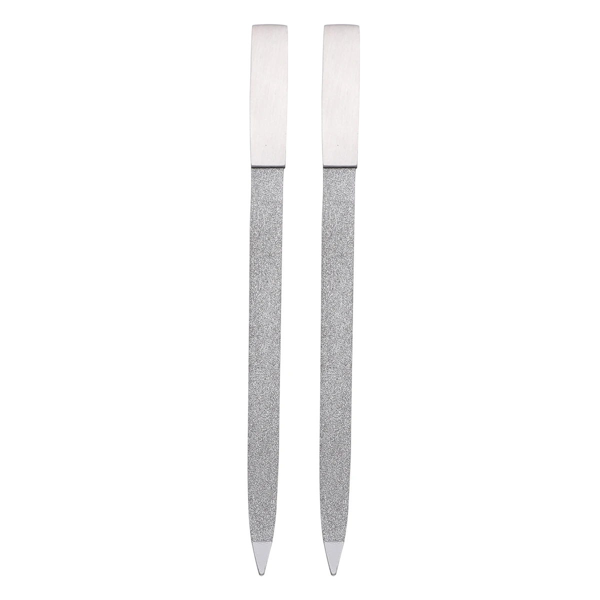 

2pcs Stainless Steel Sanding File Art Manicuring File For Home Salon Use Anti-Rust Portable Filing Surface Sanding Tool