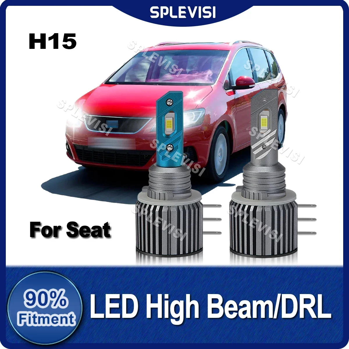 

2x H15 LED Headlight High Beam/DRL Bulbs For Seat Alhambra 2010 2011 2012 2013 2014 2015 2016 2017 2018 2019 2020 2021 2022 2023