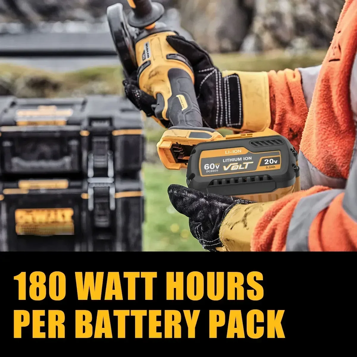 Batería  iones  litio para Dewalt FLEXVOLT, 20V/60V MAX, 12Ah, DCB609, DCB606, DCB612, DCB609, DCB205, DCB200, DCB182, 20V