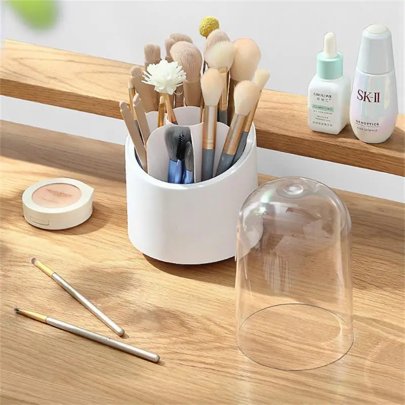 

Degree Rotating Makeup Brush Storage Box Desktop Cosmetic Brushes Organizer Lipstick Eyebrow Pencil Eye Shadow Brush Holder