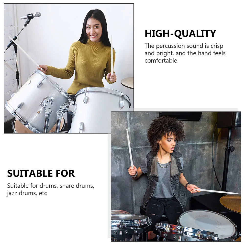 

4 Pcs Luminous Drum Stick Instrument Music Drumstick Drumsticks Accessories Fluorescent Simple Percussion