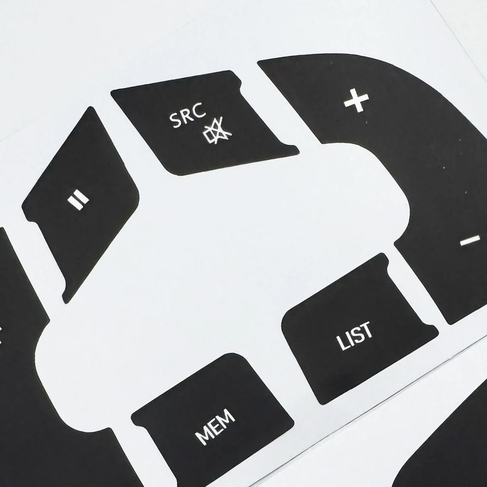 Steering Wheel Button Sticker Repair Decal For Citroen C4L , Worn Switch Cover Trim, Interior Accessory view 3