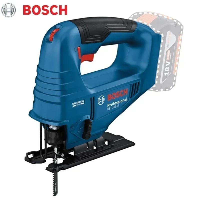 BOSCH GST 183-LI Cordless Jigsaw Professional 18V Brushless Variable Speed Electric Saw for Wood Metal Plastic Cutting GST183-LI