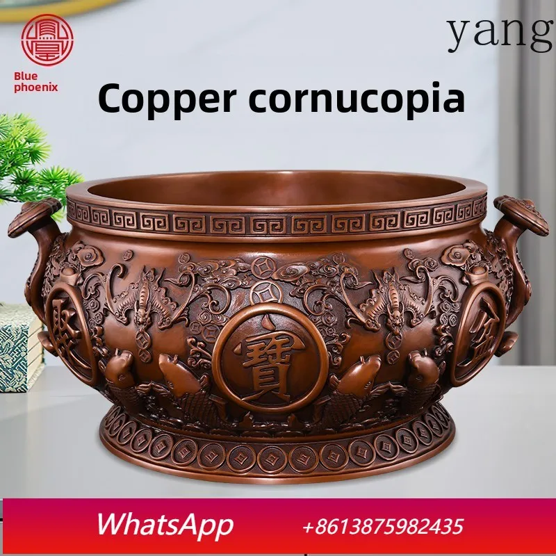 cx copper cornucopia ornament pure copper Bafanglai cornucopia solid