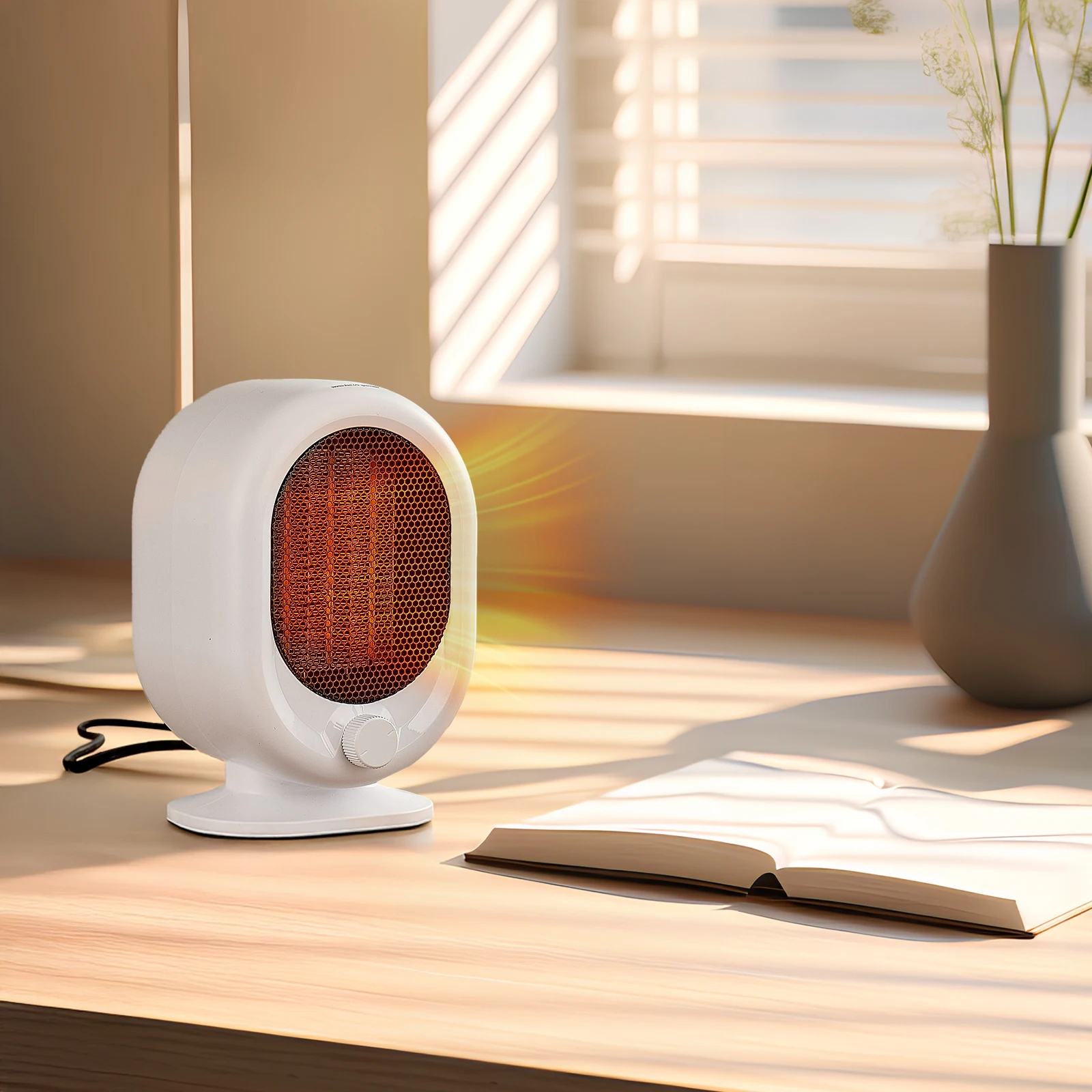 desktop heater small solar PTC heater new inclined power-off high-power mini heater