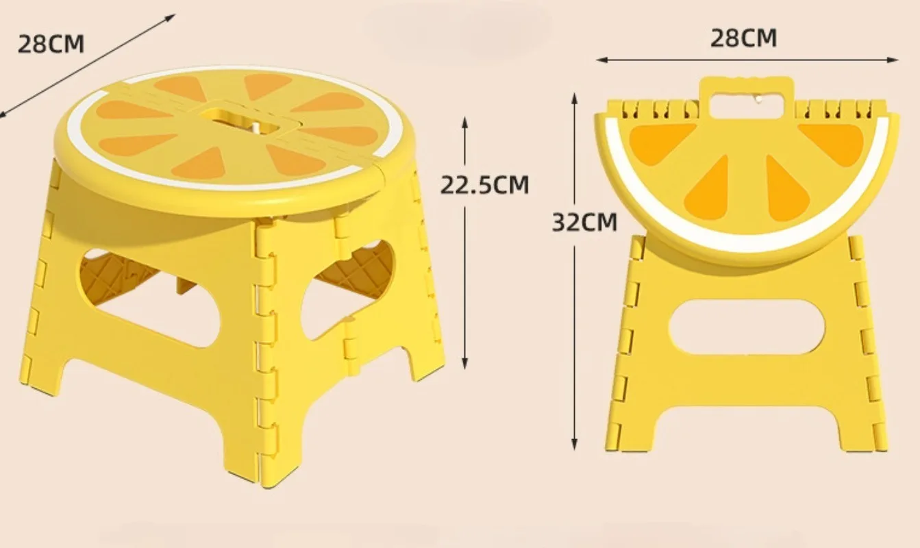 في الهواء الطلق المنزلية مقعد صغير مقعد الأطفال سميكة كرسي بلا ظهر قابل للطي الكرتون الإبداعية المحمولة منخفضة البراز #5