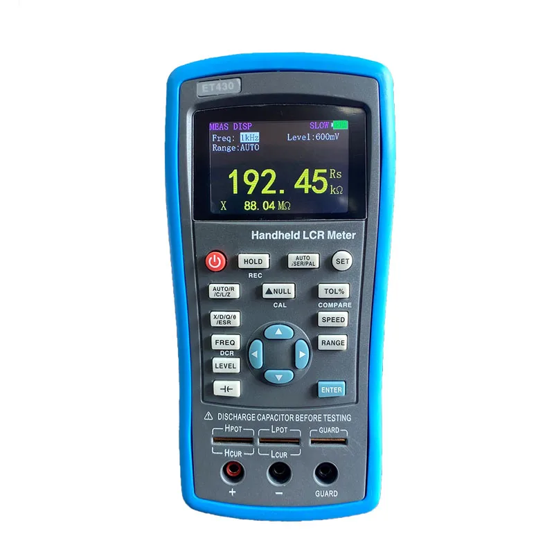 New ET430 Multifunction LCR Handheld Digital Bridge Meter DCR Mode High Precision Capacitance Inductance Resistance Meter Tester