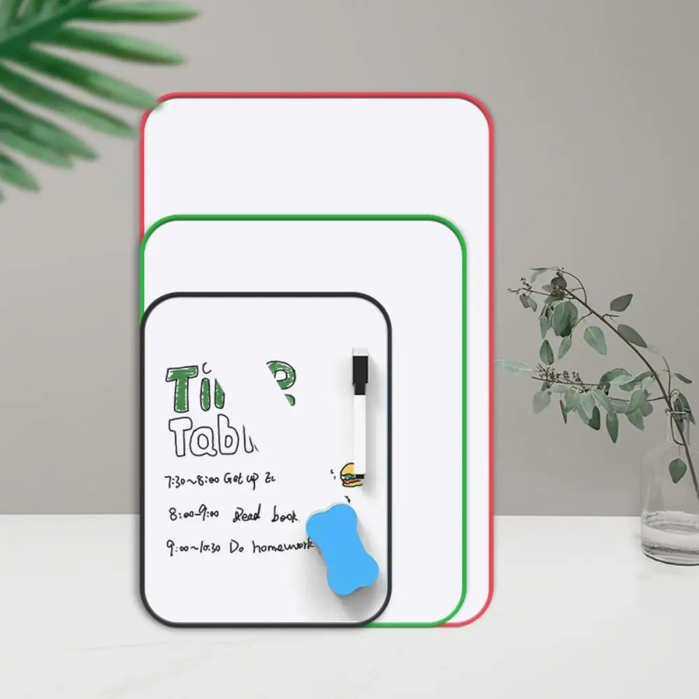Pizarra Blanca A5/A4/B4/A3, Pizarra de Doble Cara para Dibujar y Escribir, Reutilizable, Magnética, Borrable, para Niños