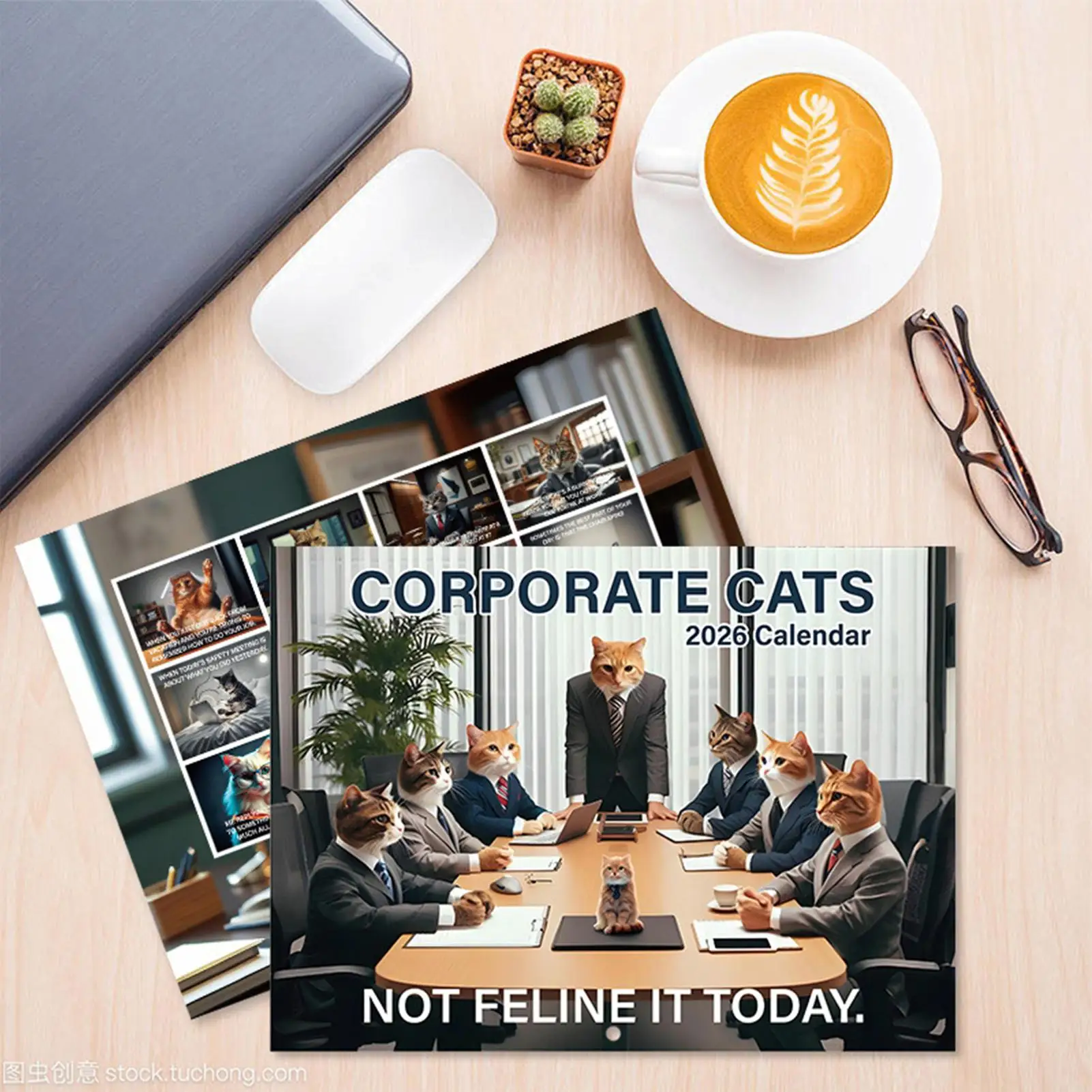 Calendario per gatti 2026 Calendario da parete verticale per gatti 2026 Design per gattini aziendali Organizzatore per agenda familiare per scrivania Cucina da tavolo