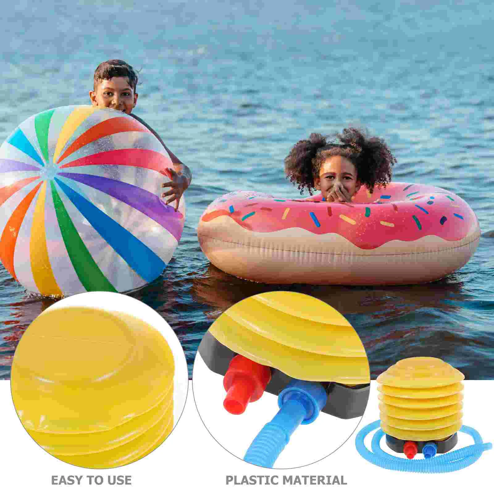 Blow up Mattress Foot Pump Inflation Tire Air Sports Ball Plastic Inflatables Bed Pads